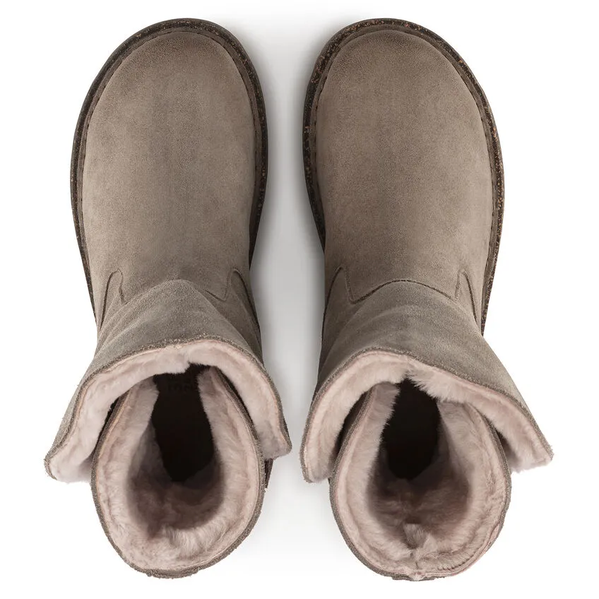 Birkenstock Uppsala Shearling Suede Slip On Boots - Grey Taupe