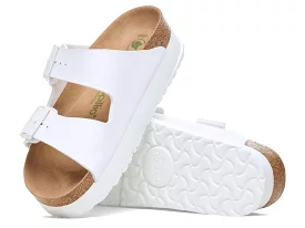 Birkenstock White Arizona Flex Platform