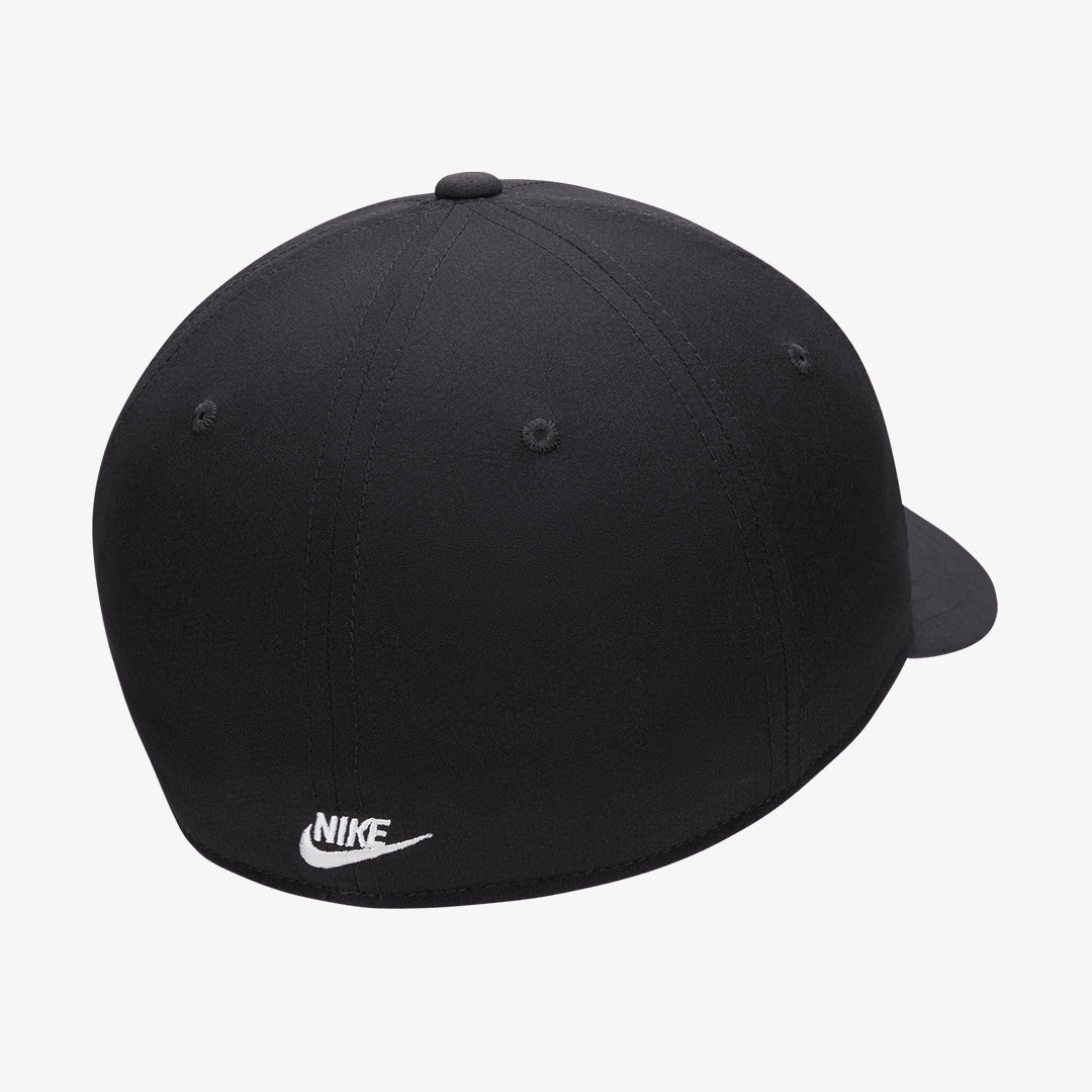 Black Anthracite White Structured SwooshFlex Futura Cap