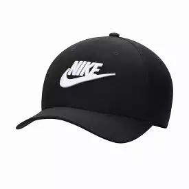 Black Anthracite White Structured SwooshFlex Futura Cap