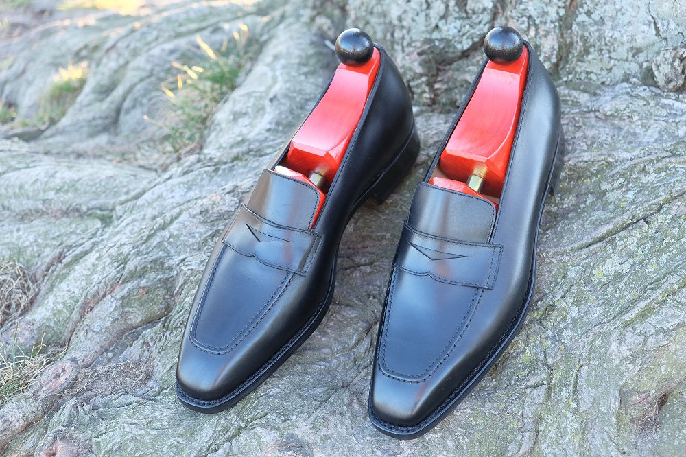 Black Calf Leather Shoes - Washington Collection