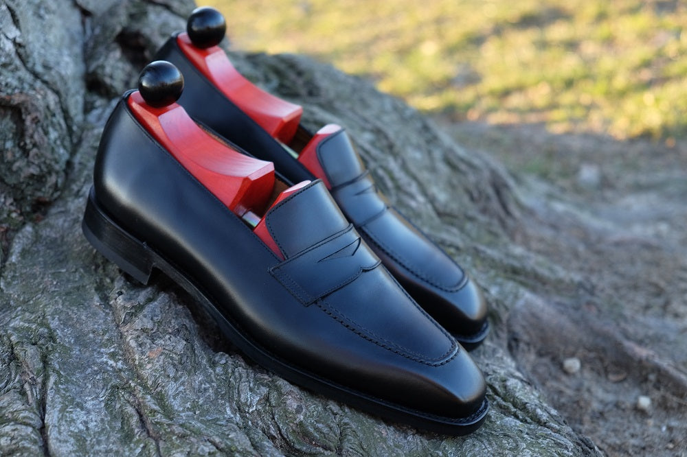 Black Calf Leather Shoes - Washington Collection