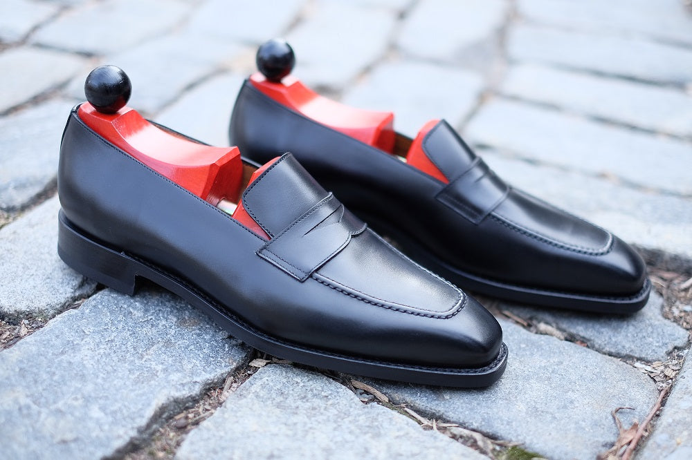 Black Calf Leather Shoes - Washington Collection