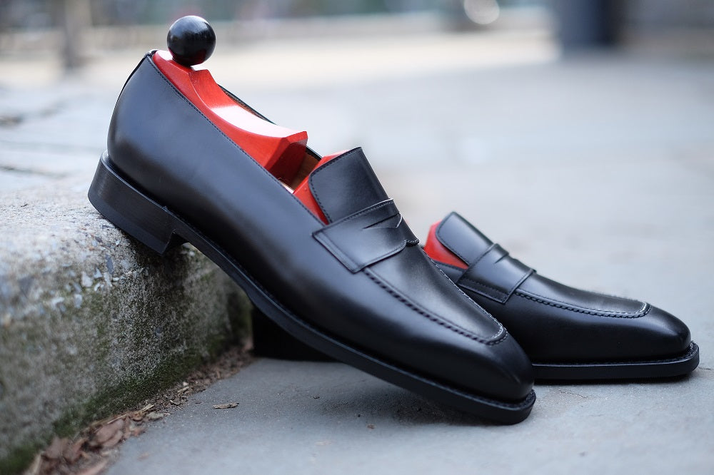 Black Calf Leather Shoes - Washington Collection