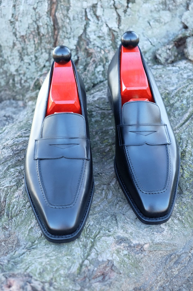 Black Calf Leather Shoes - Washington Collection