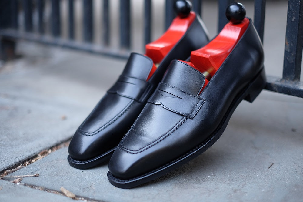 Black Calf Leather Shoes - Washington Collection