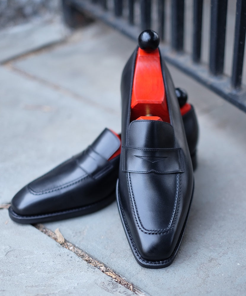 Black Calf Leather Shoes - Washington Collection