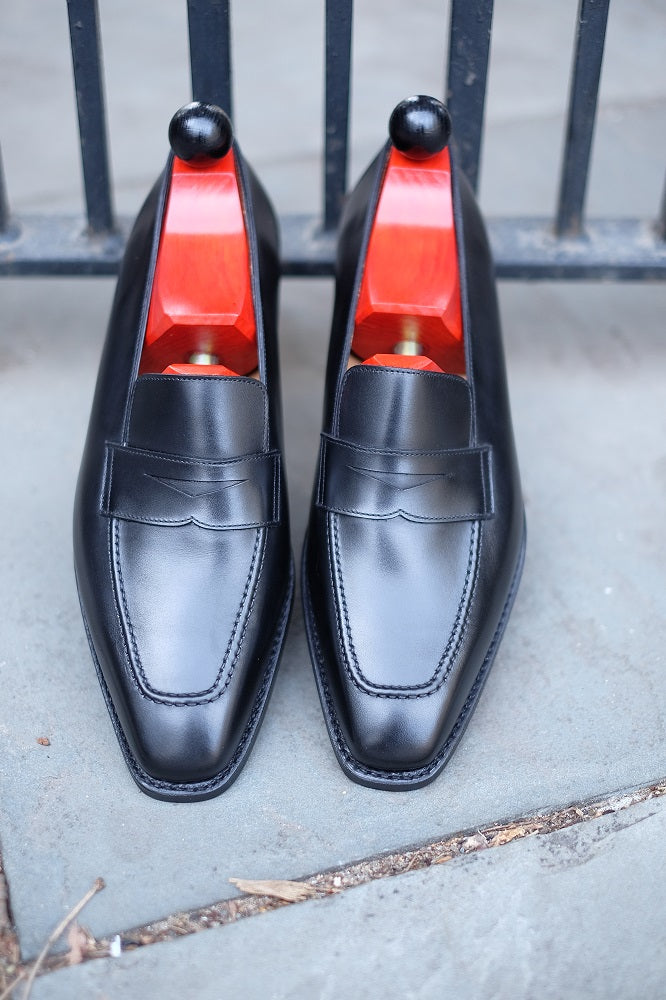 Black Calf Leather Shoes - Washington Collection