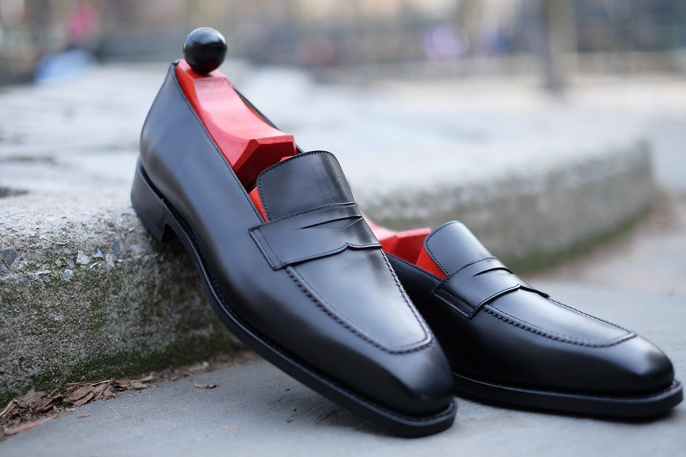 Black Calf Leather Shoes - Washington Collection