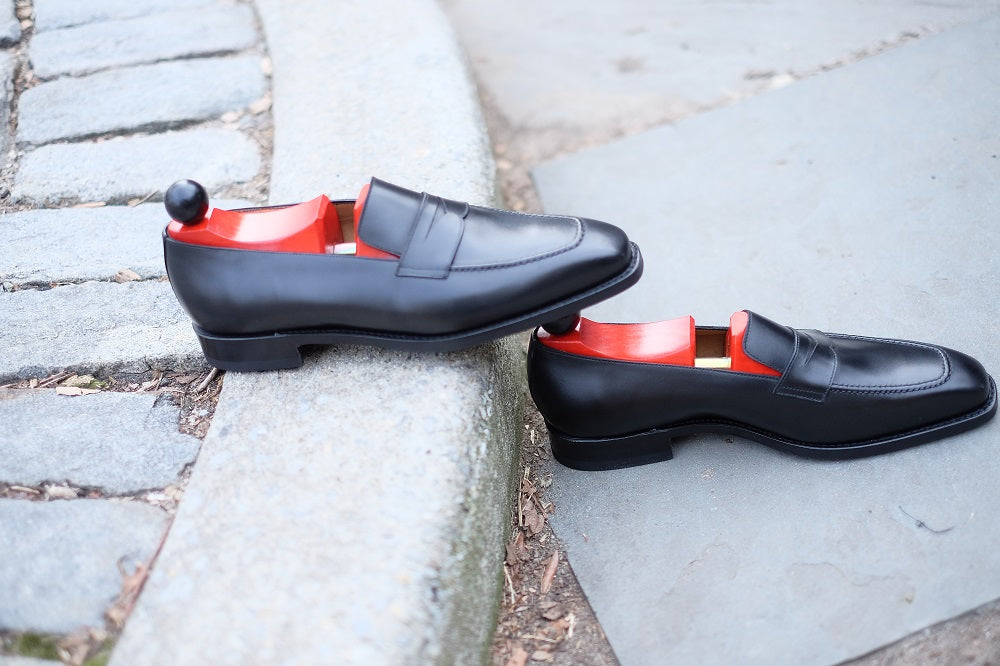 Black Calf Leather Shoes - Washington Collection