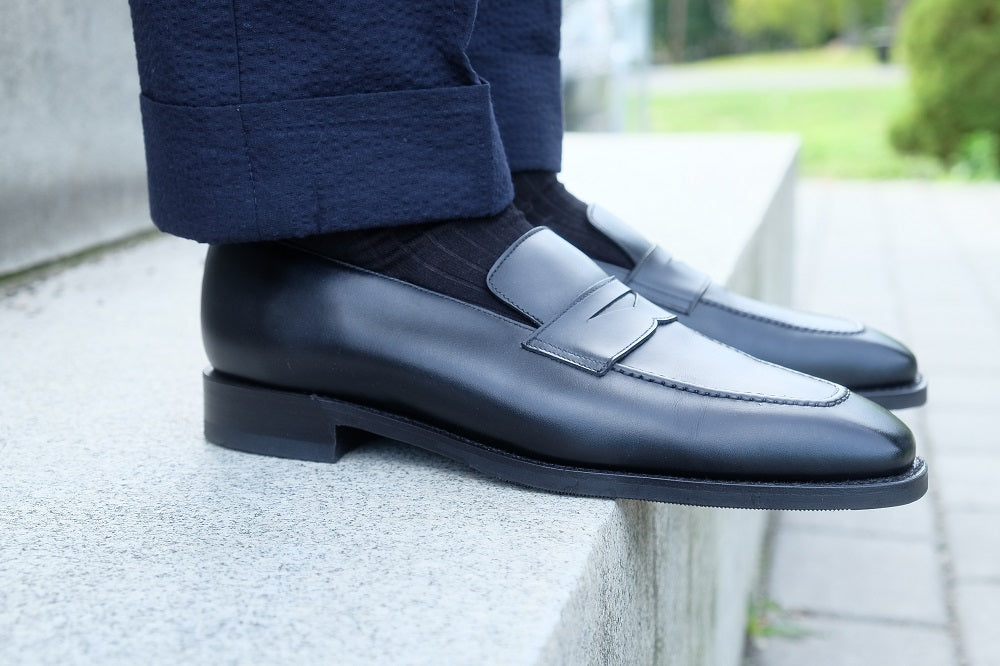 Black Calf Leather Shoes - Washington Collection