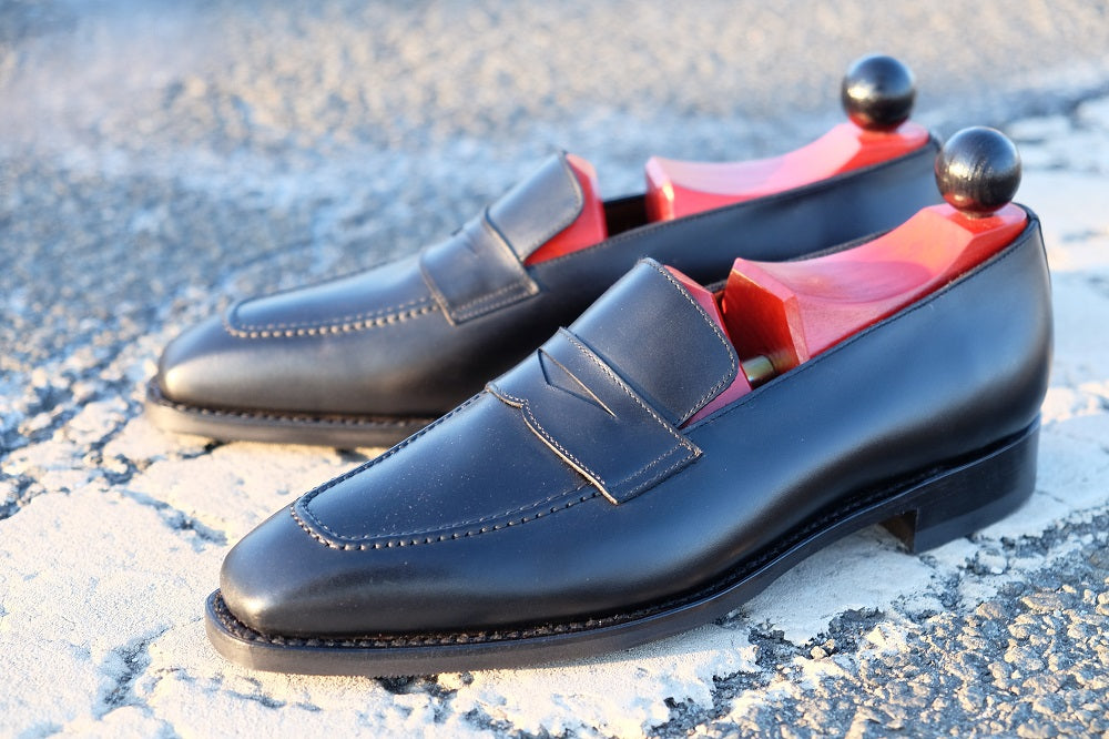 Black Calf Leather Shoes - Washington Collection