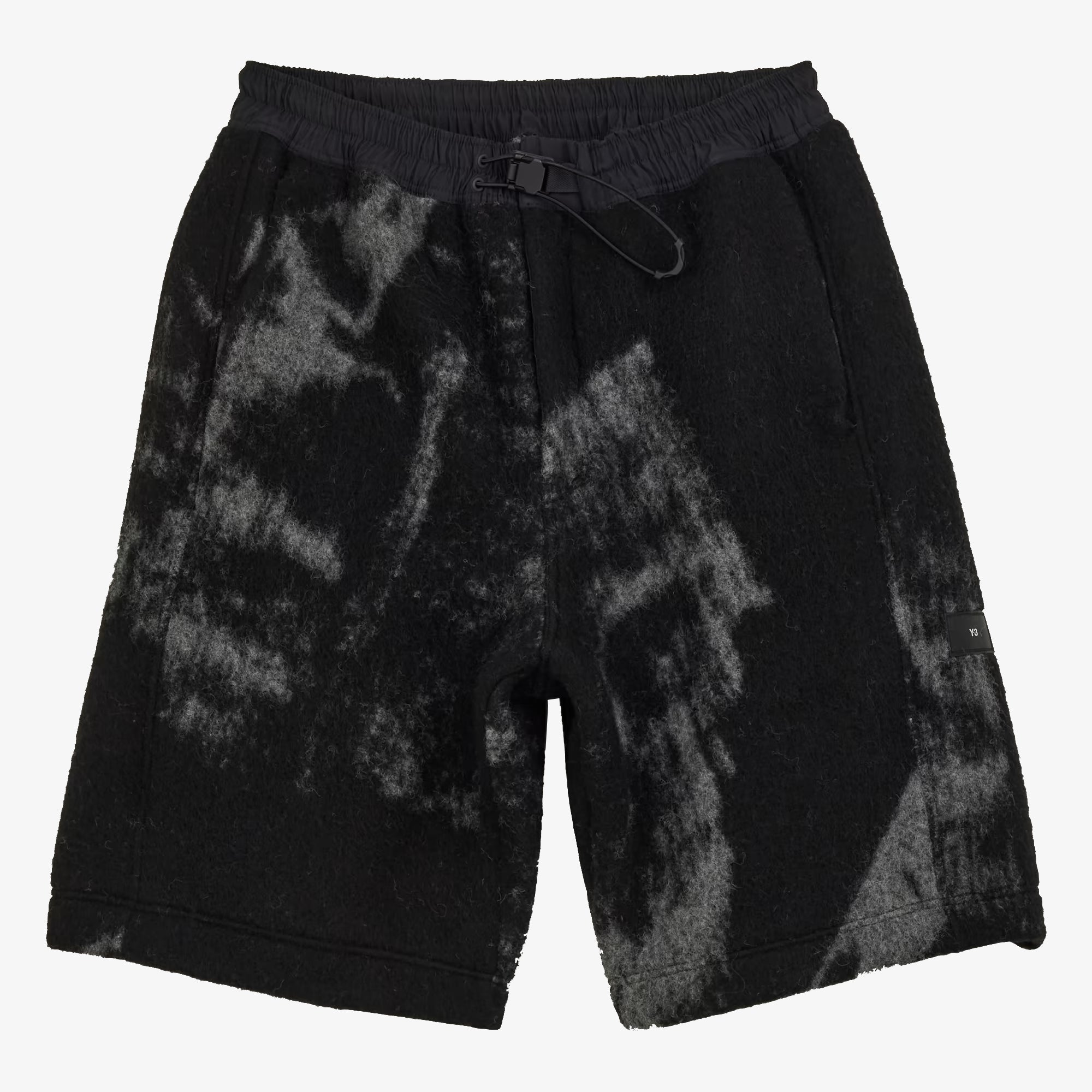 Black Fuzzy Fleece Shorts