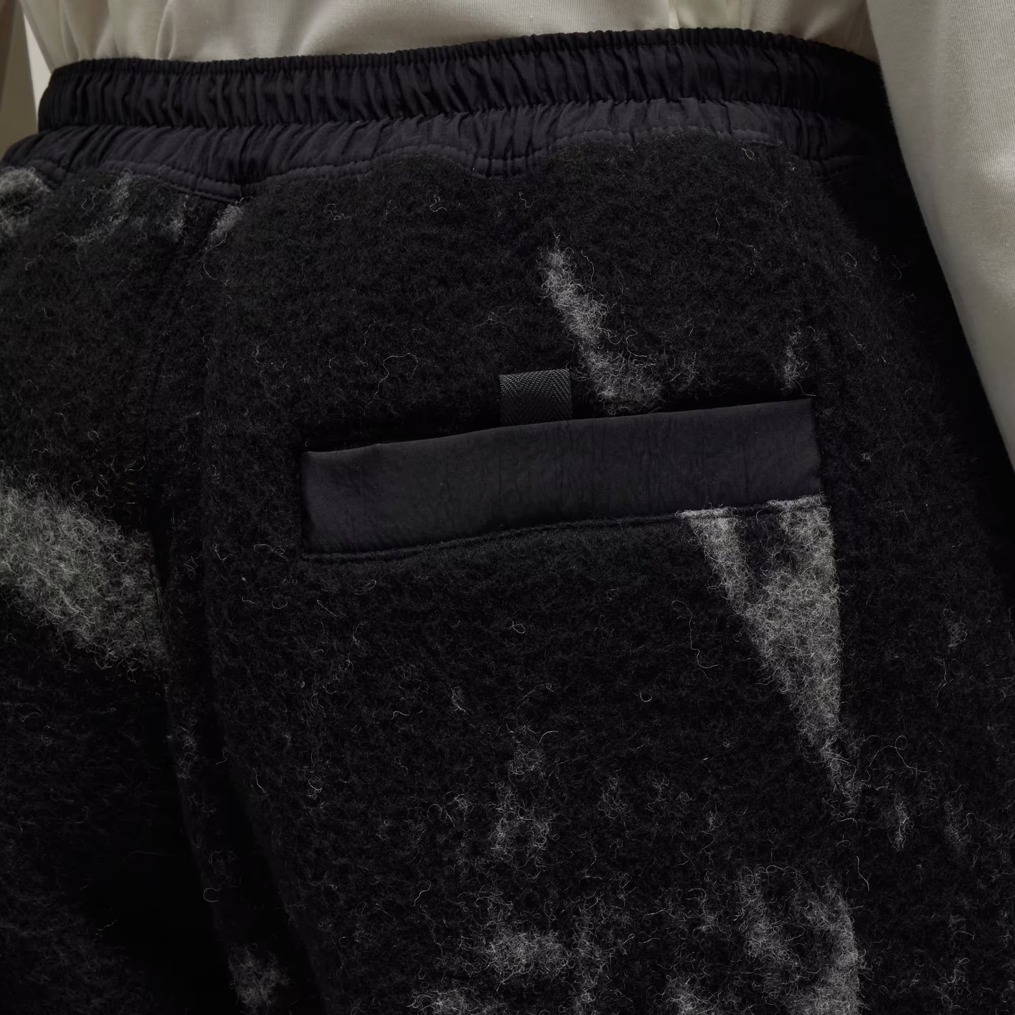 Black Fuzzy Fleece Shorts