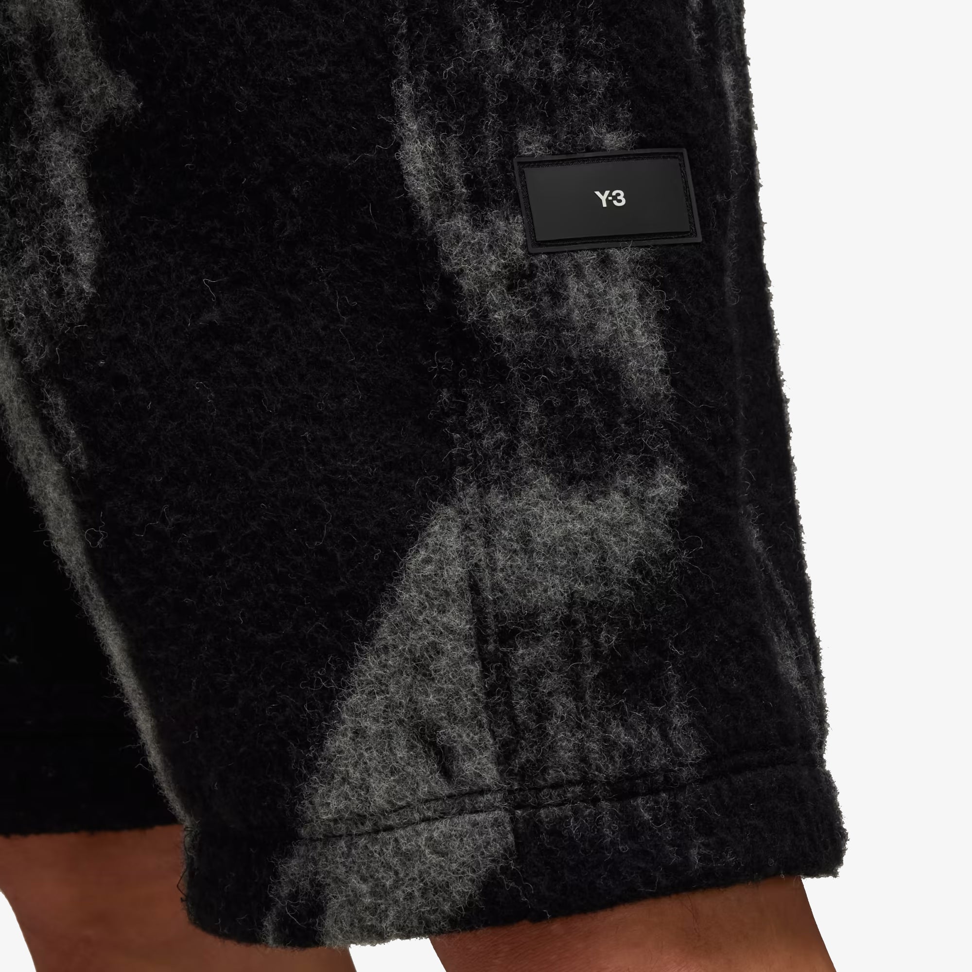 Black Fuzzy Fleece Shorts