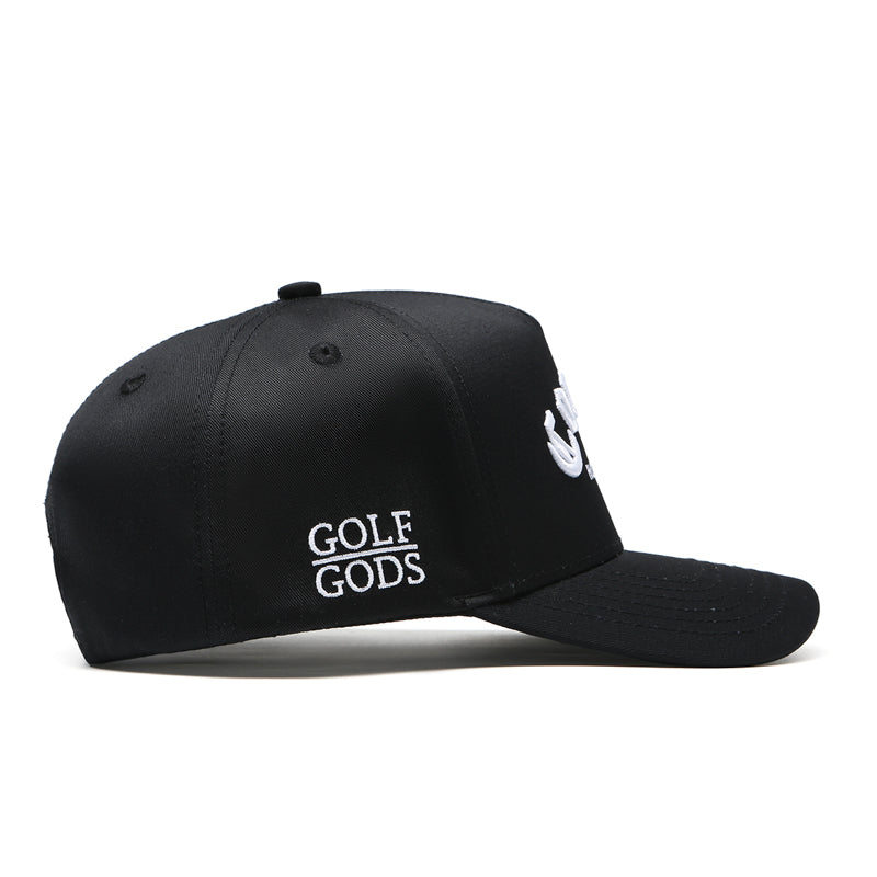 Black Golf Hat with Curved Brim: Cocaine & Hookers