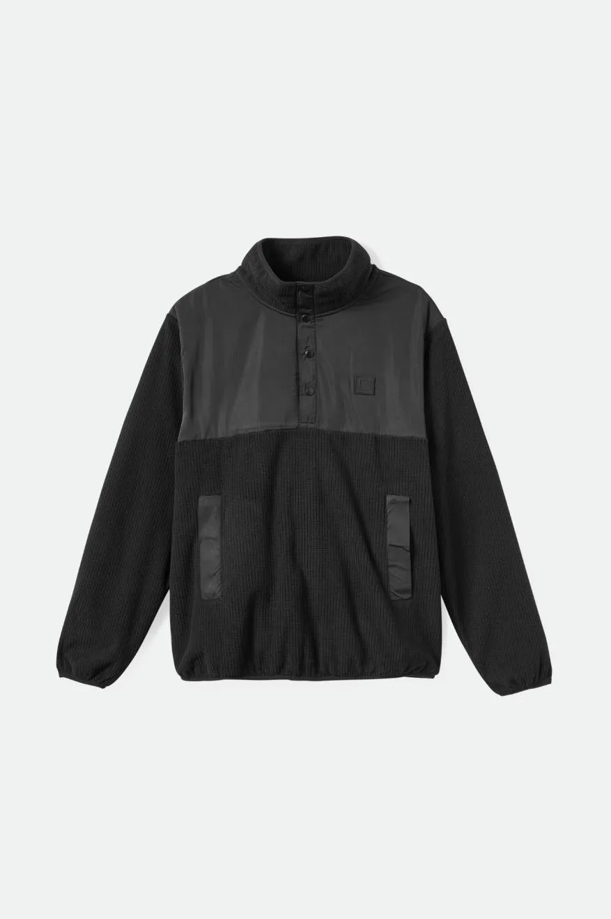 Black Micro Fleece Utility Mock Neck