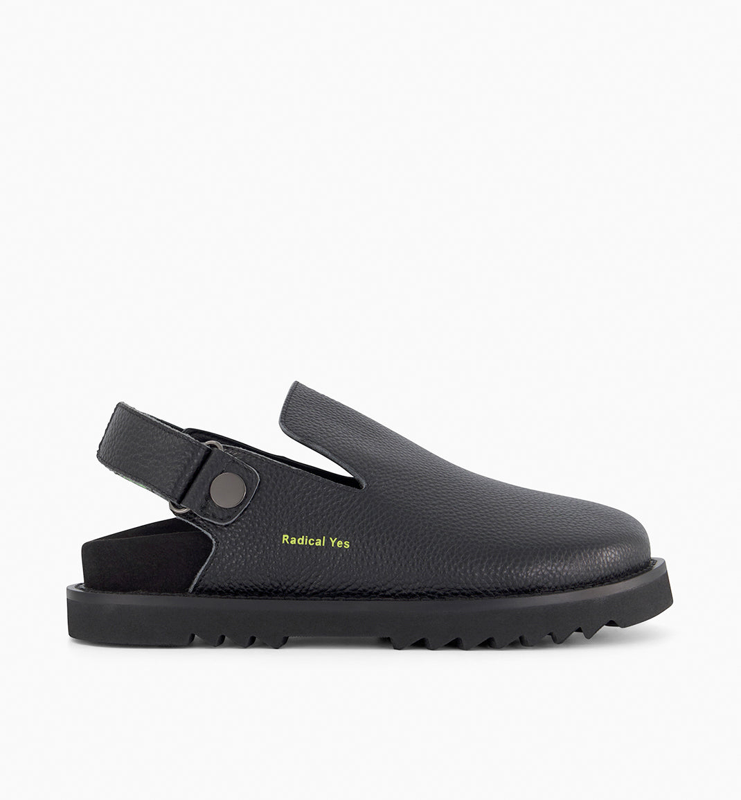 Black Slip On Clog in Tumble Leather - Discover the Adventurous Style