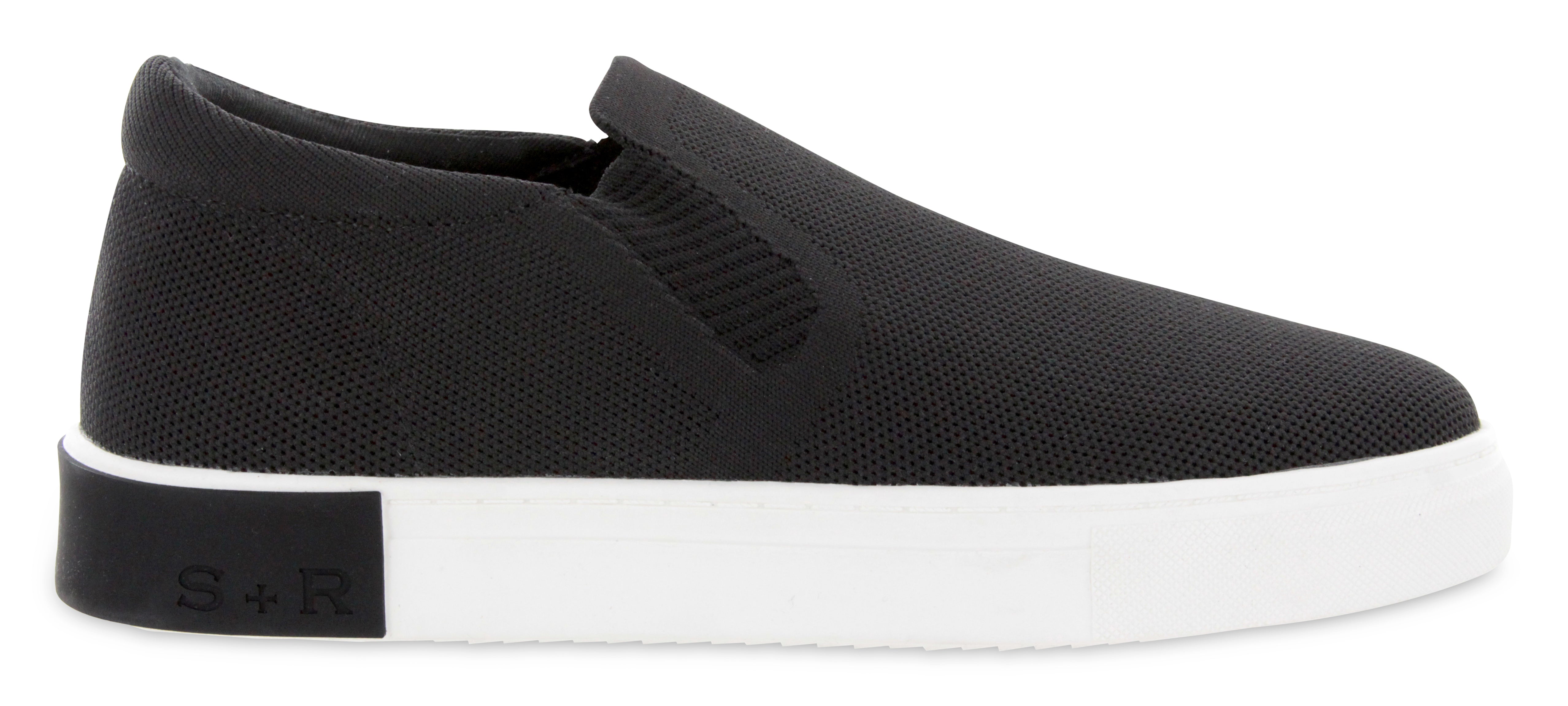 Black Slip-On Shoes.