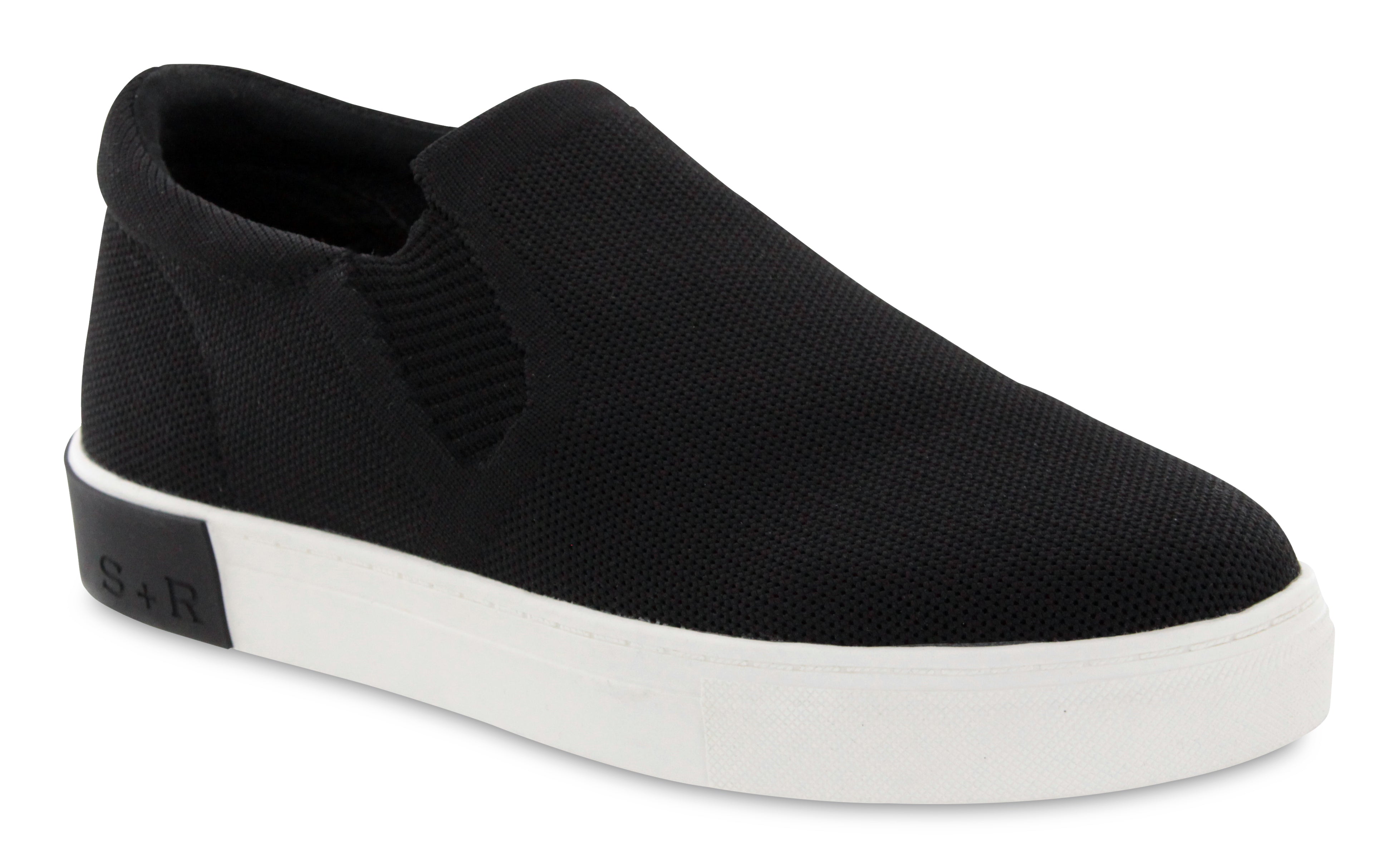 Black Slip-On Shoes.