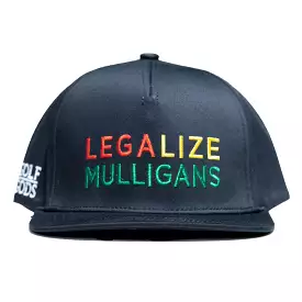 Black Snapback Golf Hat Mulligans - Available for Legal Purchase