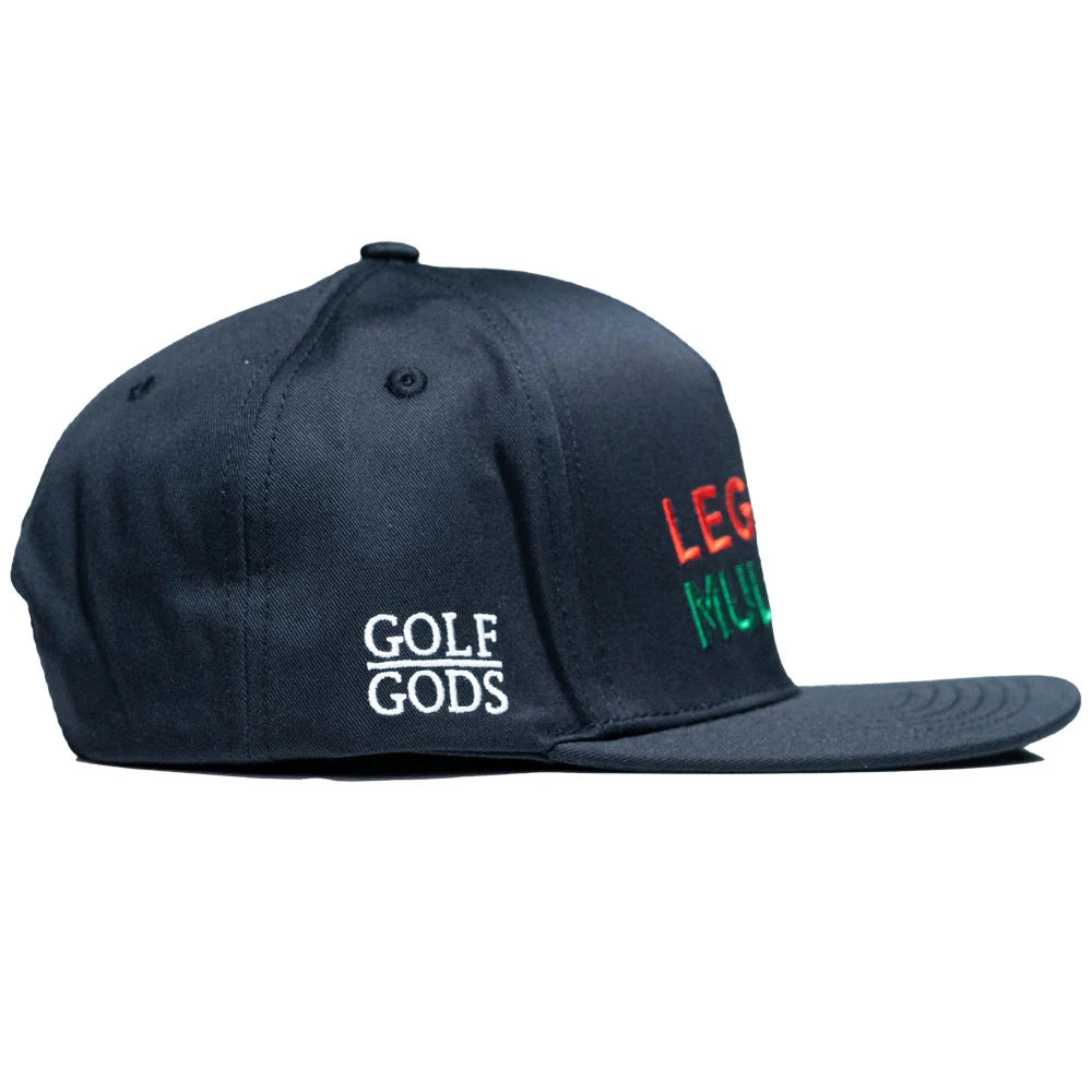 Black Snapback Golf Hat Mulligans - Available for Legal Purchase