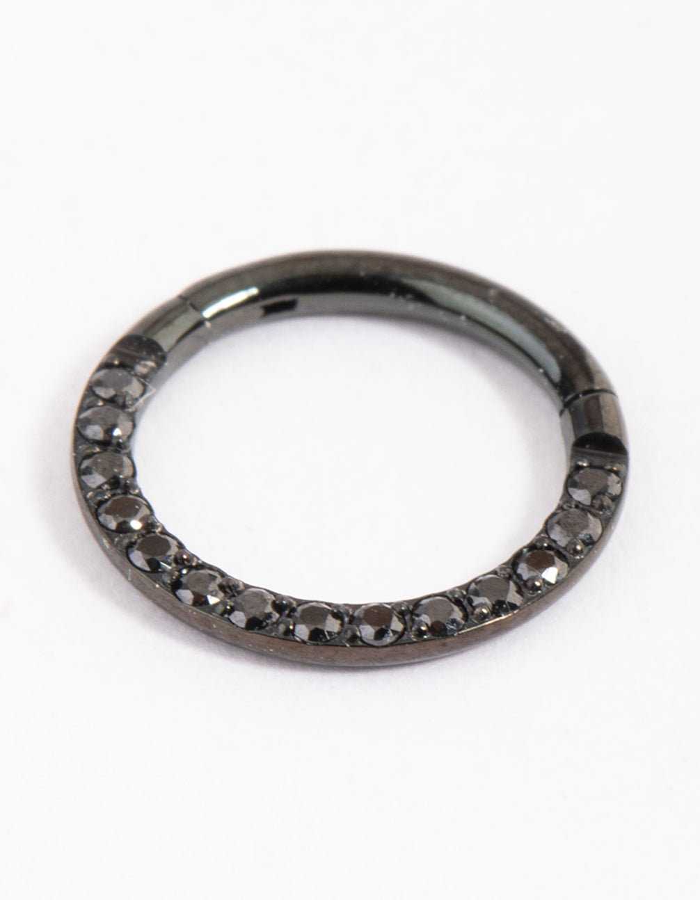 Black Titanium Clicker Ring - 8mm