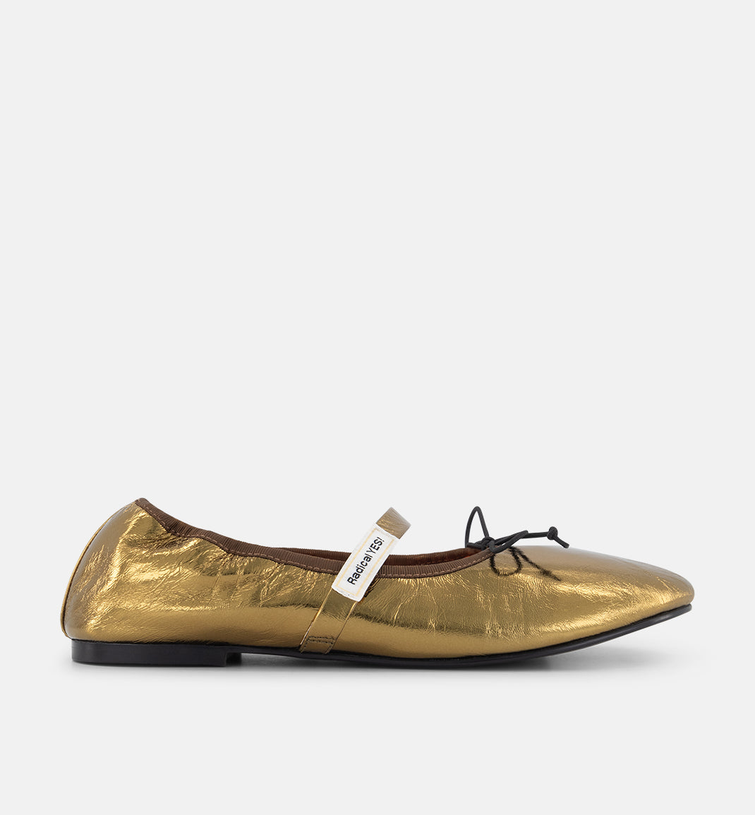 Blessed Leather Ballet Flat in Bronze Crush