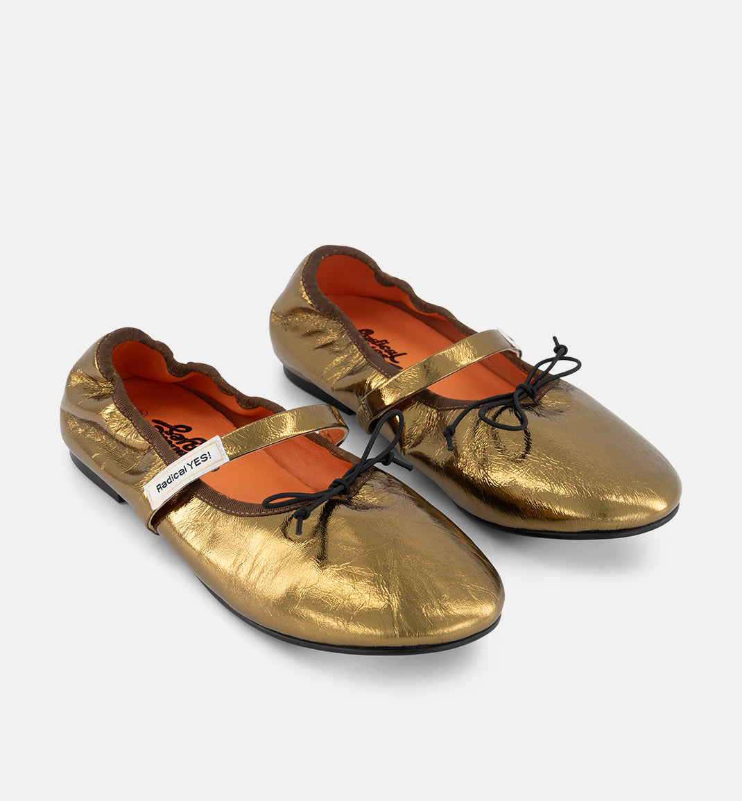 Blessed Leather Ballet Flat in Bronze Crush