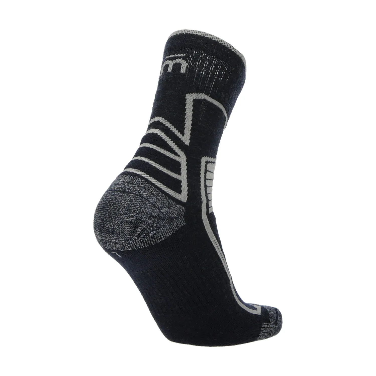 Blue Melange Merino Wool Socks with Micro Warm Control