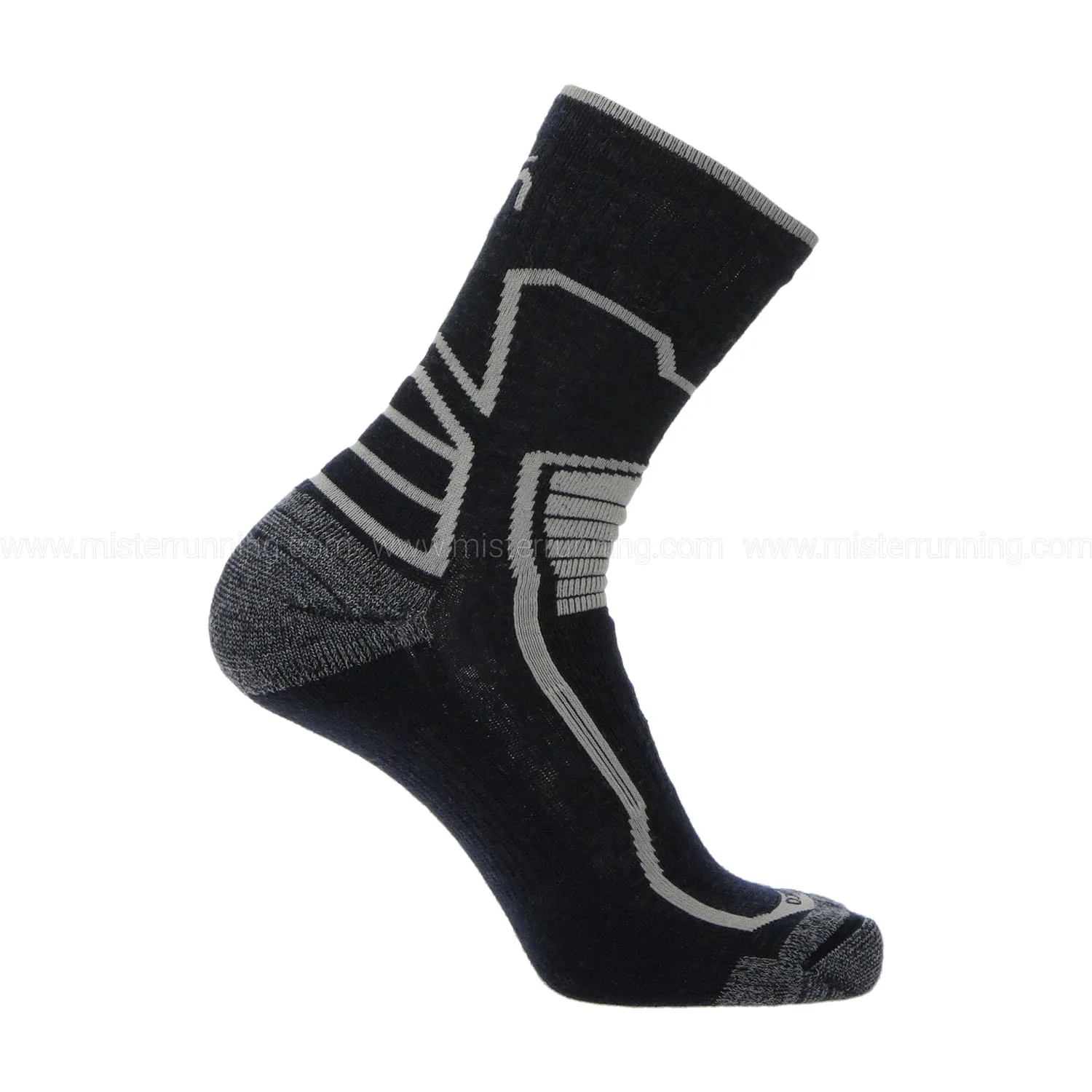 Blue Melange Merino Wool Socks with Micro Warm Control