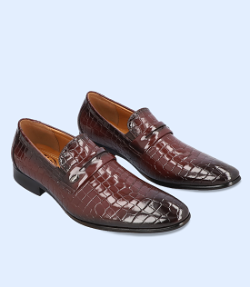 BM5050 Burgandy Men's Formal Slip-on Shoes