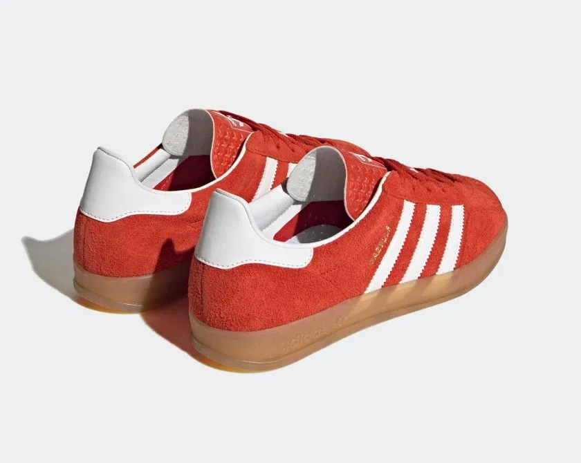 Bold Orange Adidas Gazelle Indoor Shoes White Gum HQ8718