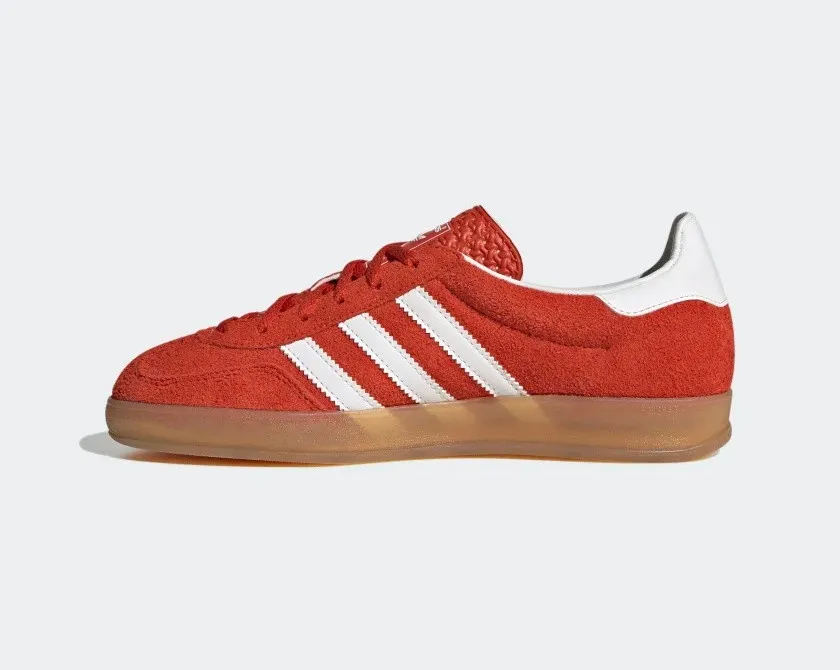 Bold Orange Adidas Gazelle Indoor Shoes White Gum HQ8718