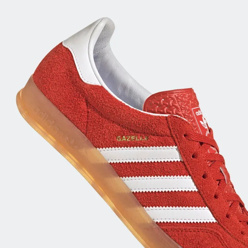 Bold Orange Adidas Gazelle Indoor Shoes White Gum HQ8718