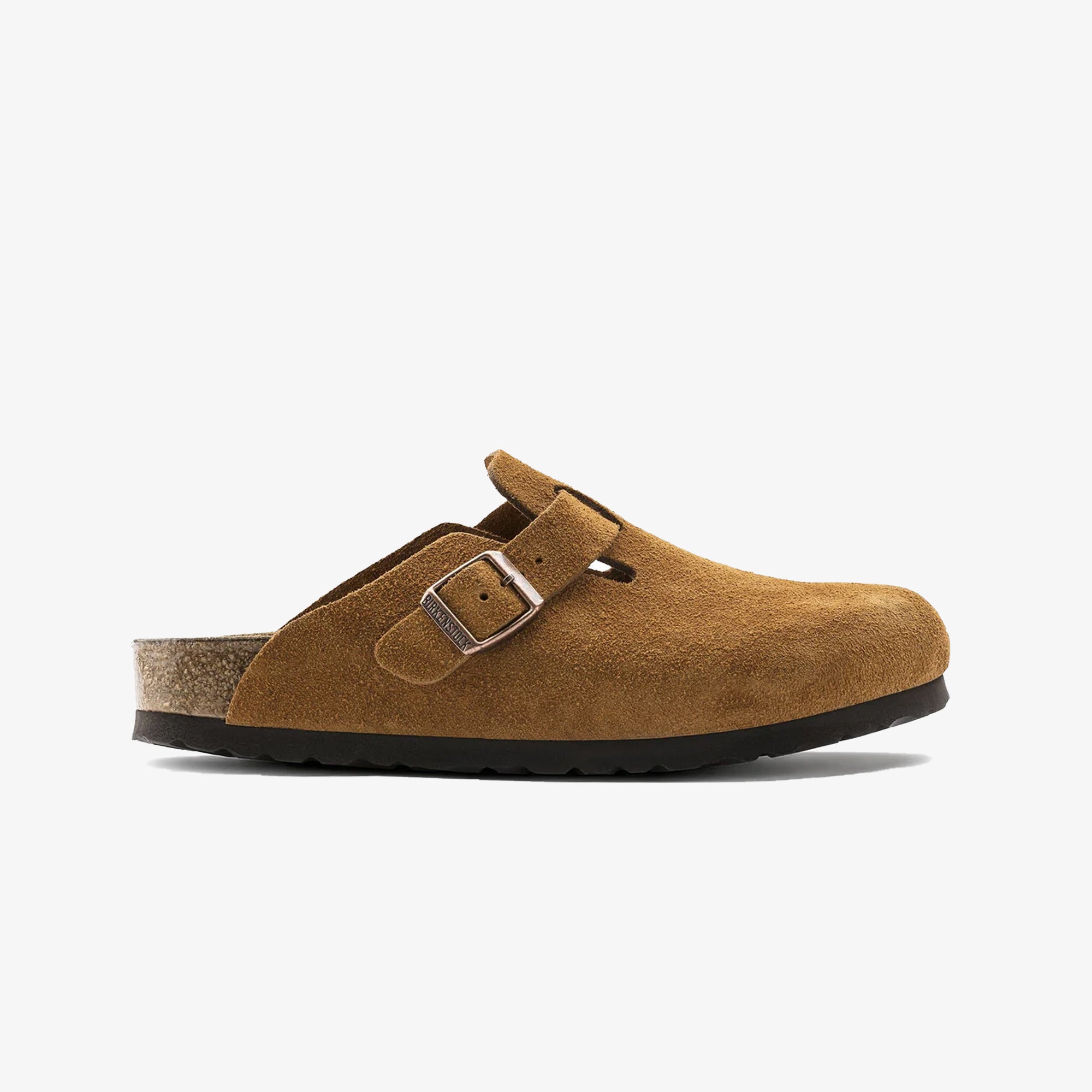 Boston Soft Footbed Suede Leather Brown Mink