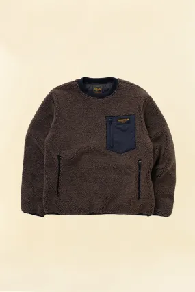 Brown Crew Neck Fleece by Rats