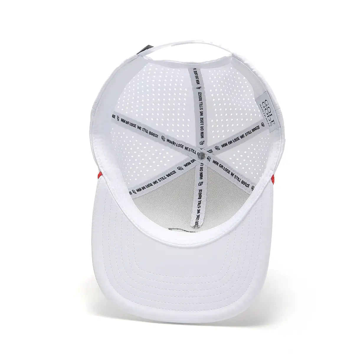 Bushwood Members Golf Hat - White, Flat Brim