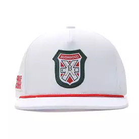 Bushwood Members Golf Hat - White, Flat Brim