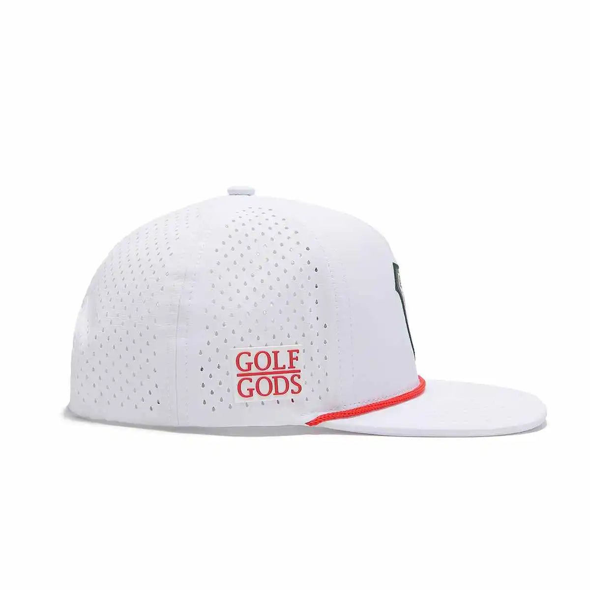 Bushwood Members Golf Hat - White, Flat Brim