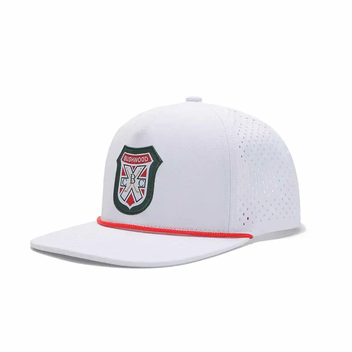 Bushwood Members Golf Hat - White, Flat Brim