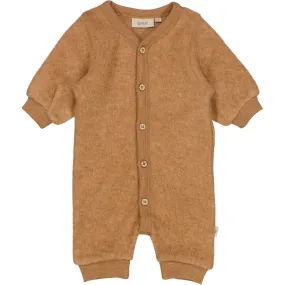 Clay Melange Wool Fleece Jumpsuit