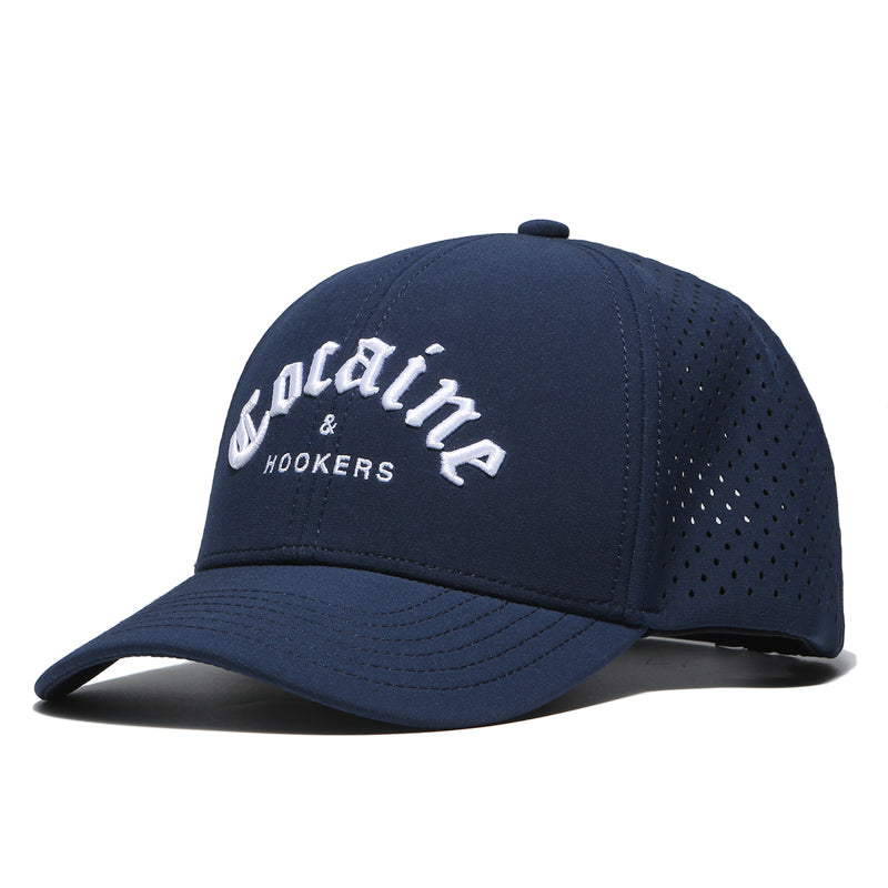 Cocaine and Hookers Golf Hat - Navy Blue with Curved Brim | TOUR PRO