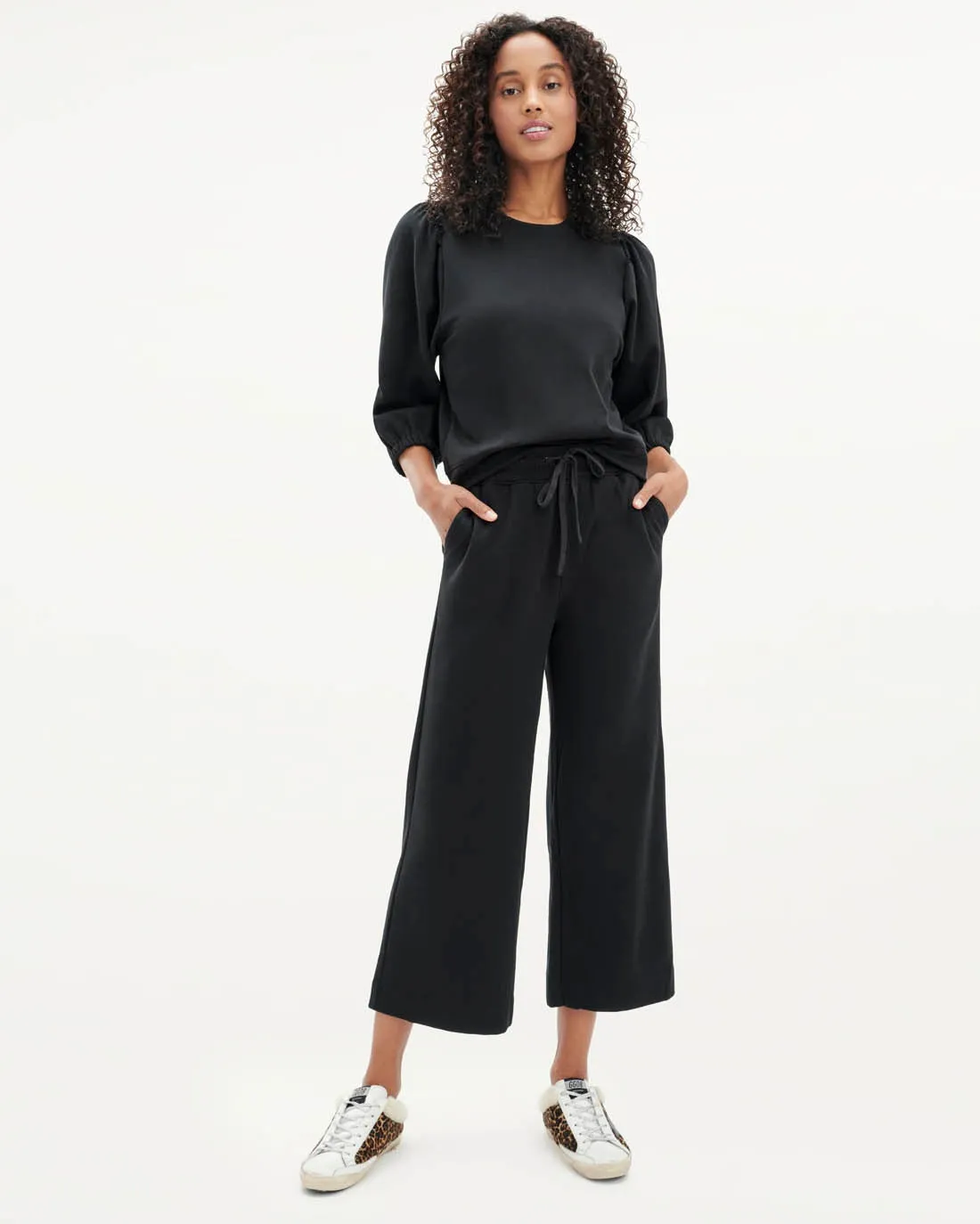 Comfortable Fleece Crop Pant