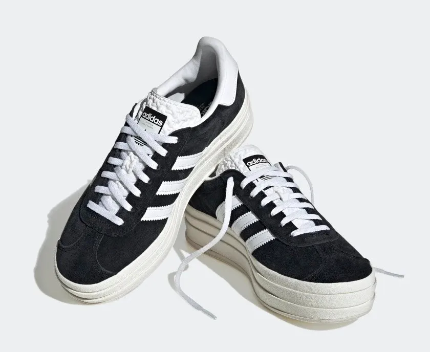 Core Black Adidas Gazelle Bold Core White HQ6912