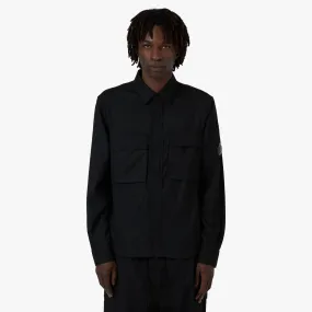 C.P. Company Wool Gabardine Shirt in Black