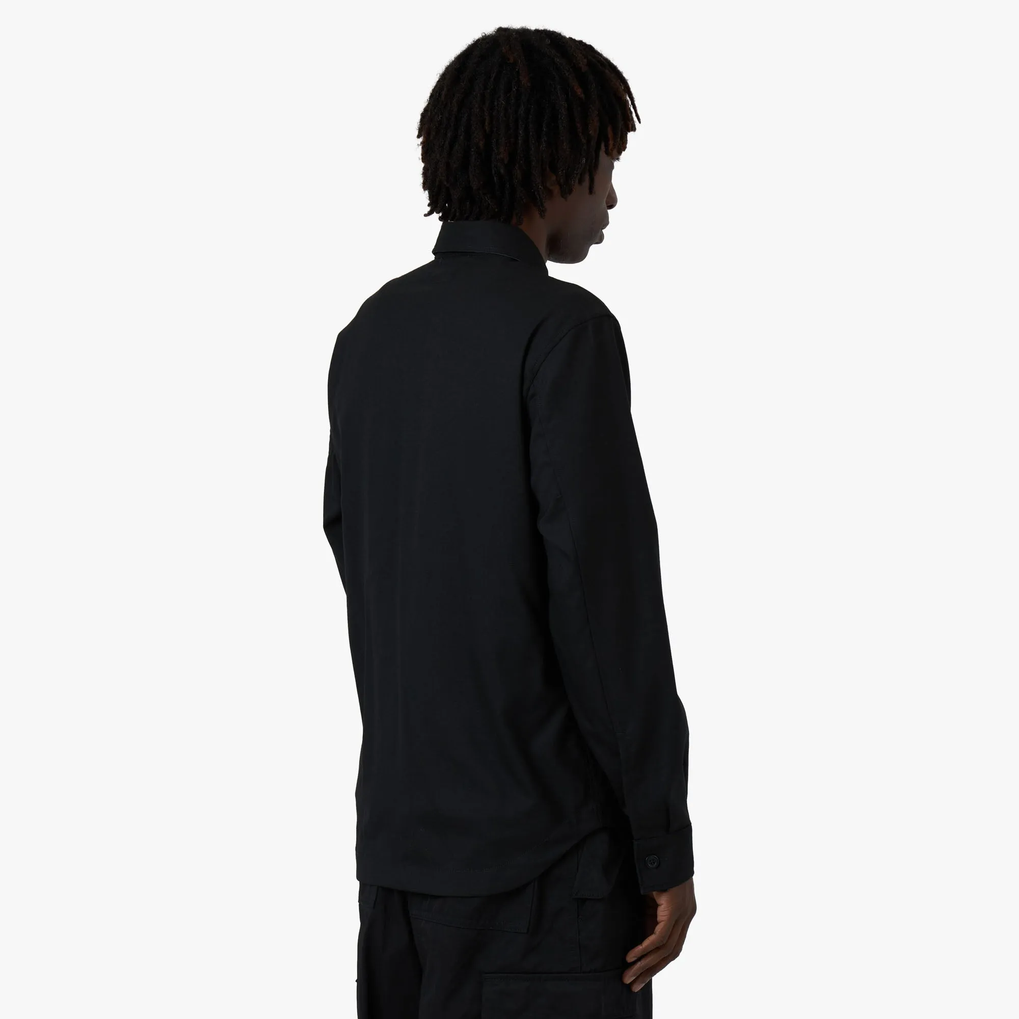 C.P. Company Wool Gabardine Shirt in Black