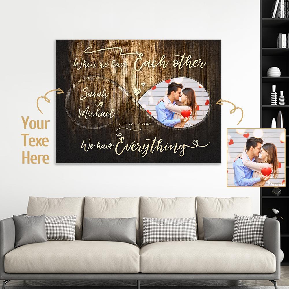 Custom Canvas Photo Paintings for Living Room Wall Decor - Multiple Sizes