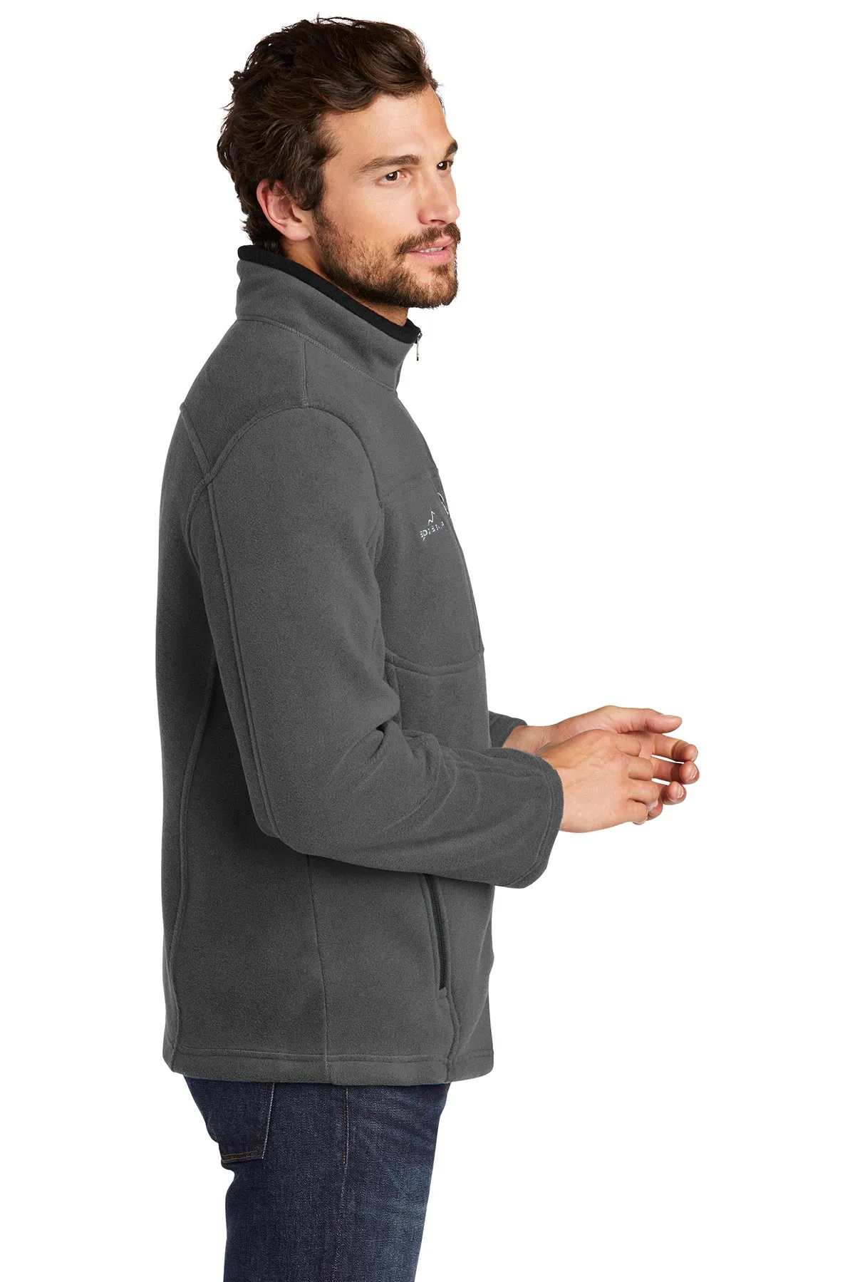 Custom Full-Zip Fleece Jackets - Grey Steel by Eddie Bauer