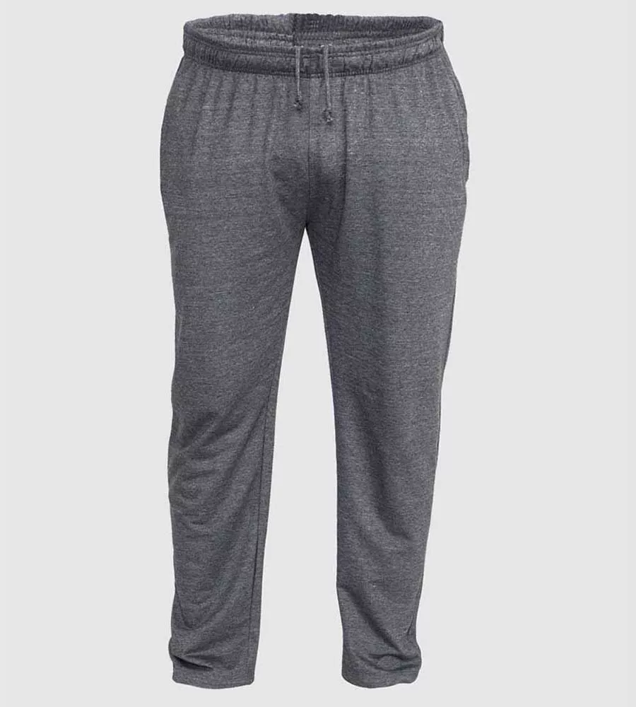 Big and Tall Men's Grey Lightweight Fleece Jogging Bottom With Open Hem (Rory Grey)